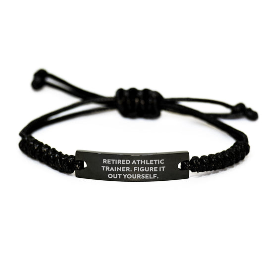 Funny Quote Rope Bracelets for Athletic Trainers, Gift from Friends or Family on Valentine's, Adjustable Rope Bracelet for Women or Men - Image 1