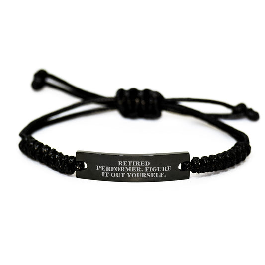 Funny Gifts for Performer Friends from Coworkers - Retired Performer Figure It Out Yourself Rope Bracelet for Men and Women Graduation Unique Gifts - Image 1