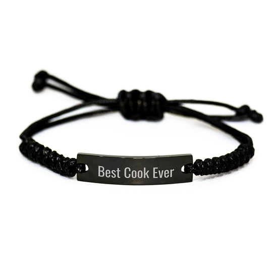 Best Cook Ever Keepsake Rope Bracelet for Him Elegant Birthday Gift - Image 1