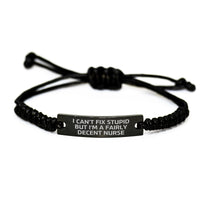 Load image into Gallery viewer, Funny Nurse Quote Rope Bracelet Gifts from Friends and Family for Nurse Birthday Unique Presents - Image 1
