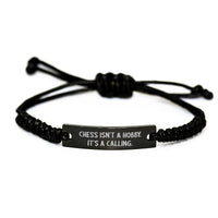 Load image into Gallery viewer, Funny Inspirational Quotes Gifts for Chess Lovers Rope Bracelet, &#39;Chess Isn&#39;t A Hobby. It&#39;s A Calling.&#39;, Unique Men&#39;s Women&#39;s Friends&#39; Christmas Unique Gift - Image 1
