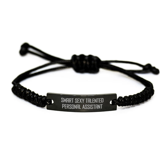 Graduation Unique Personal Assistant Gifts, Funny Rope Bracelet for Personal Assistant, 'Smart Sexy Talented Personal Assistant' Men Women Coworkers Gifts - Image 1