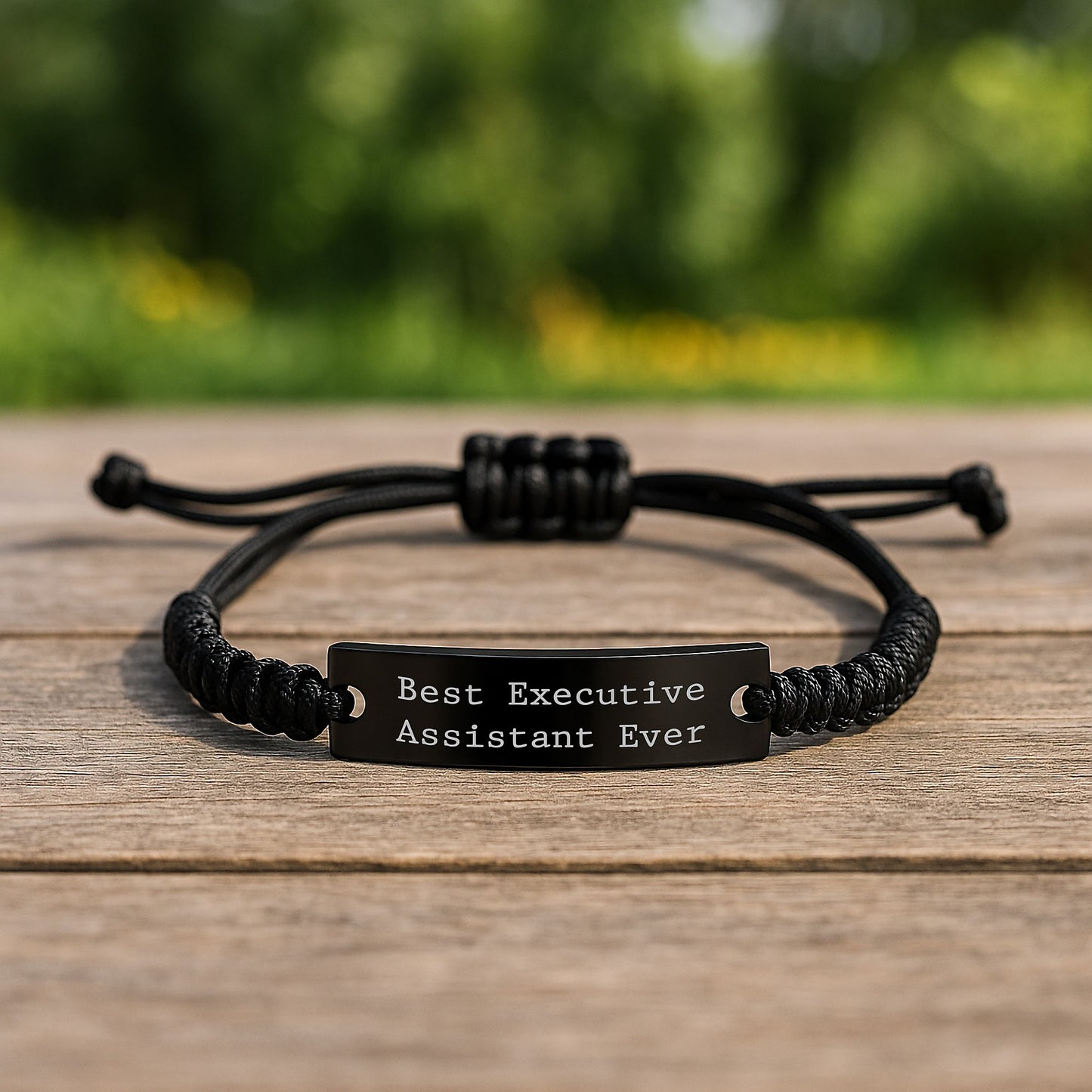 Gifts from Friends, Executive Assistant Unique Gifts, Valentine's Rope Bracelet - 'Best Executive Assistant Ever' Quote - Image 2