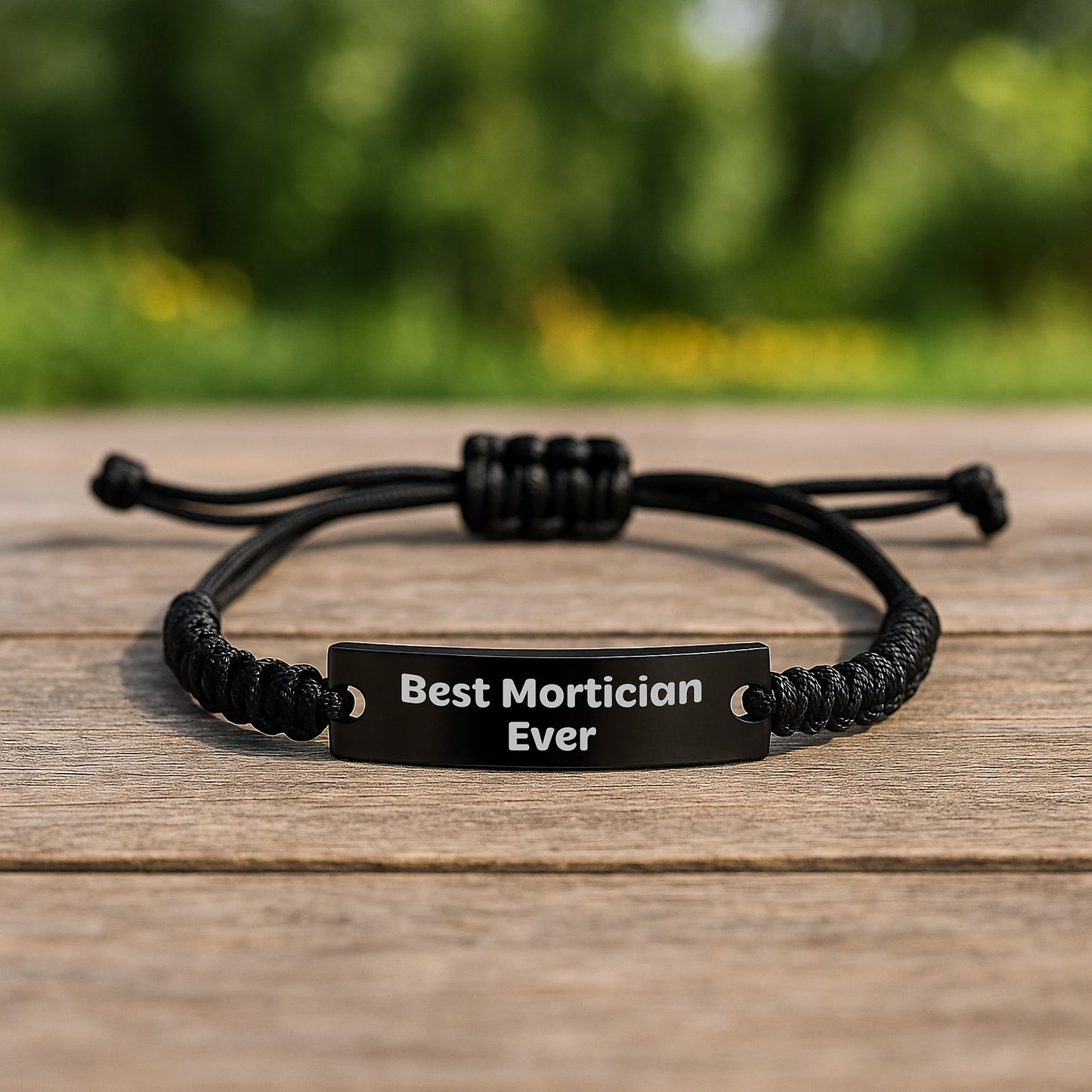 Best Mortician Ever Keepsake Rope Bracelet for Him Birthday Gift - Image 2