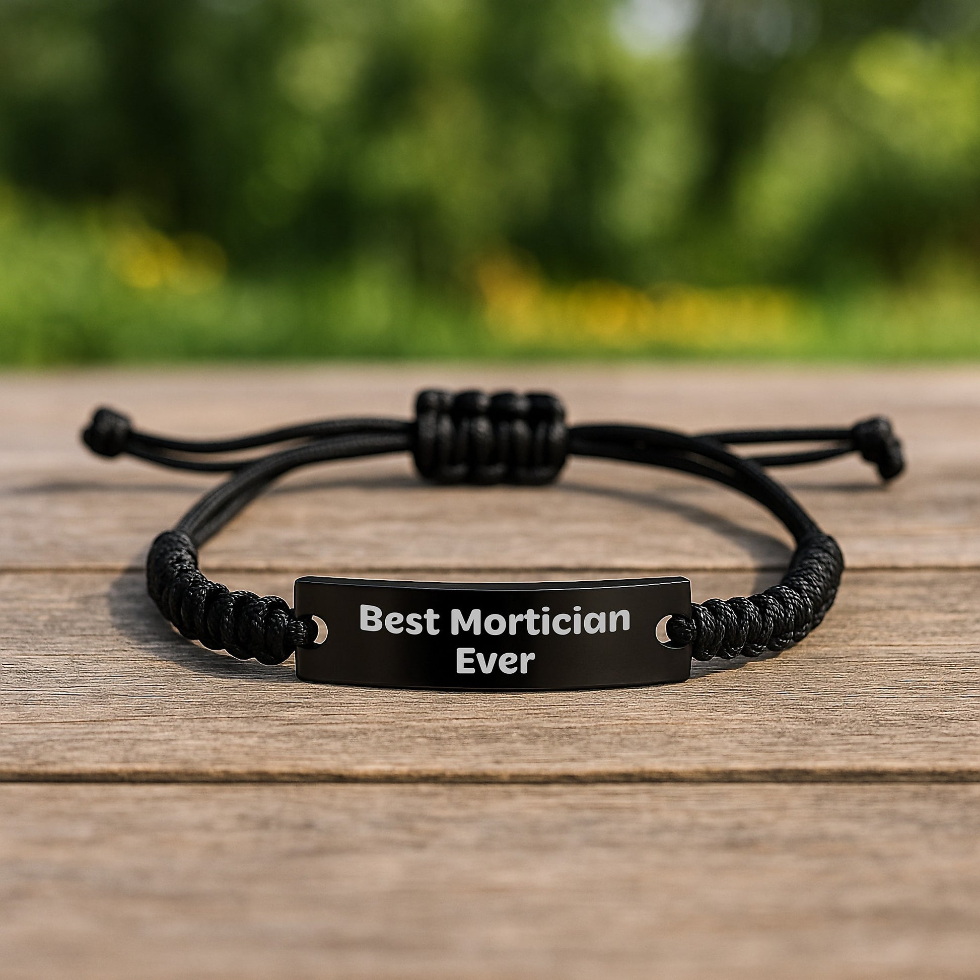 Best Mortician Ever Keepsake Rope Bracelet for Him Birthday Gift - Image 2