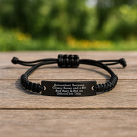 Load image into Gallery viewer, Accountant Rope Bracelet Funny Gift from Friends for Graduation - Classy Sassy and a Bit Fearlessy - Image 2
