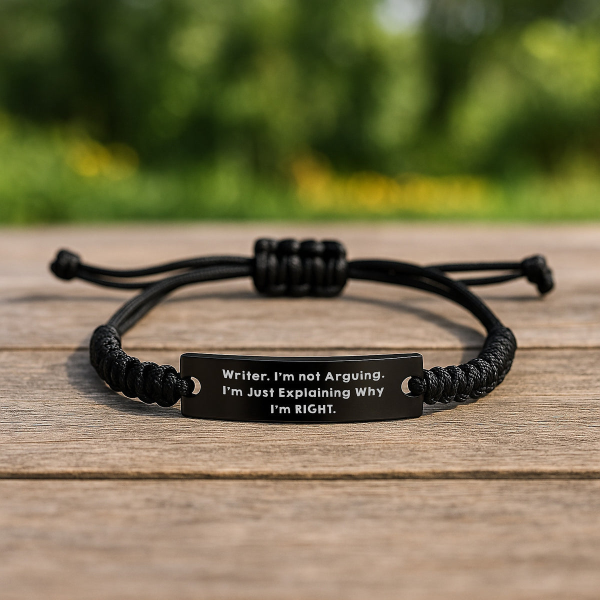 Writer Gifts from Friends - Funny Rope Bracelet, Writer I'm Not Arguing, Birthday Unique Gifts for Him or Her - Image 2