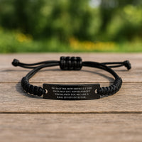 Load image into Gallery viewer, Inspirational Real Estate Investor Gifts - &#39;Never Forget The Reason&#39; Rope Bracelet, Gifts from Family to Real Estate Investor, Birthday Unique Gifts - Image 2
