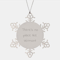 Load image into Gallery viewer, Vermont Snowflake Ornament, Funny Quote Gifts from Friends for Women, Christmas Unique Presents - Image 1
