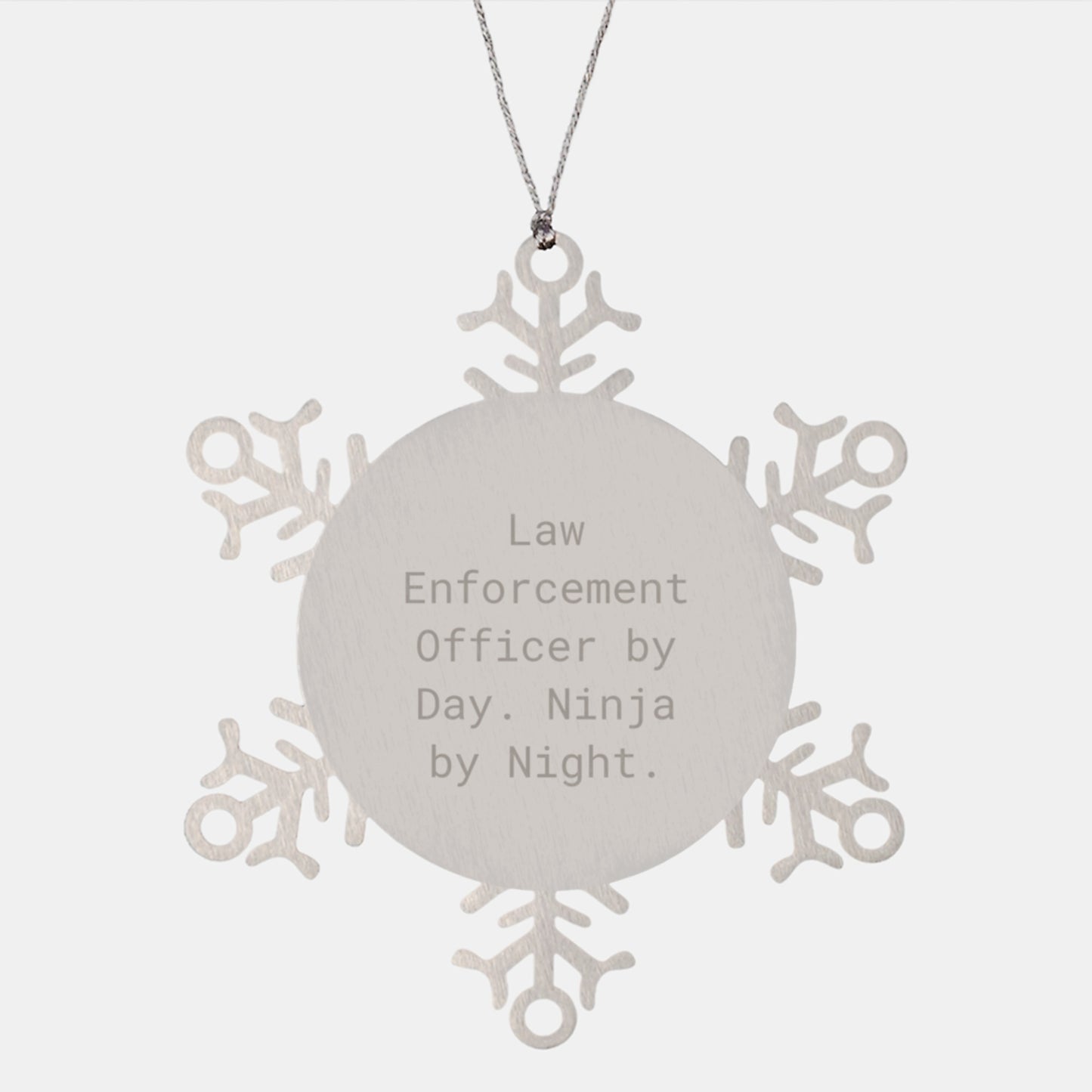 Law Enforcement Officer Snowflake Ornament Coworkers Gift Ninja Night - Image 1