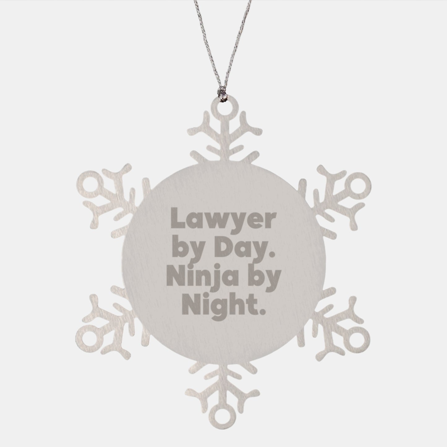 Sly Lawyer by Day. Ninja by Night. Christmas Ornament for Roommates Gift - Image 1
