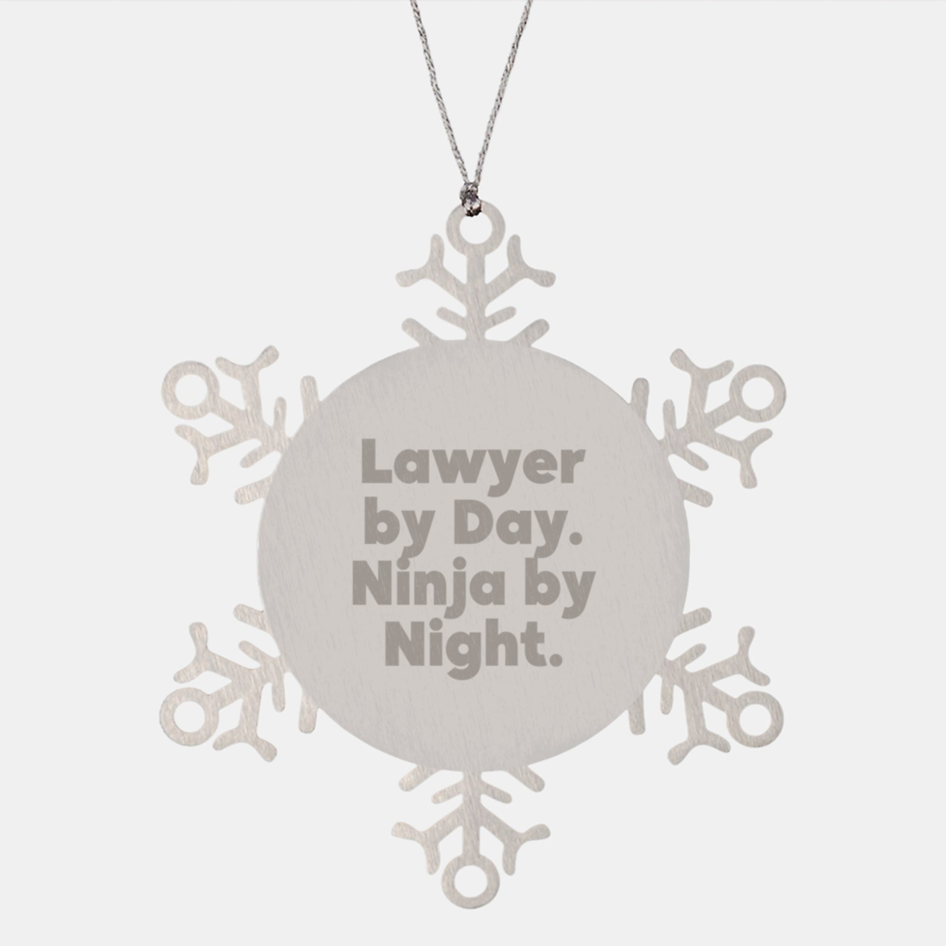Sly Lawyer by Day. Ninja by Night. Christmas Ornament for Roommates Gift - Image 1