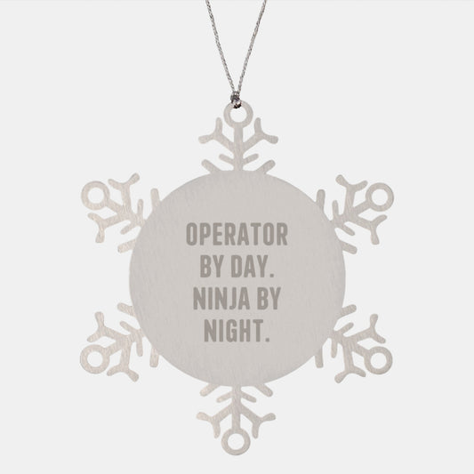 Operator Gifts from Friends for Operator Snowflake Ornament Christmas Unique - Image 1