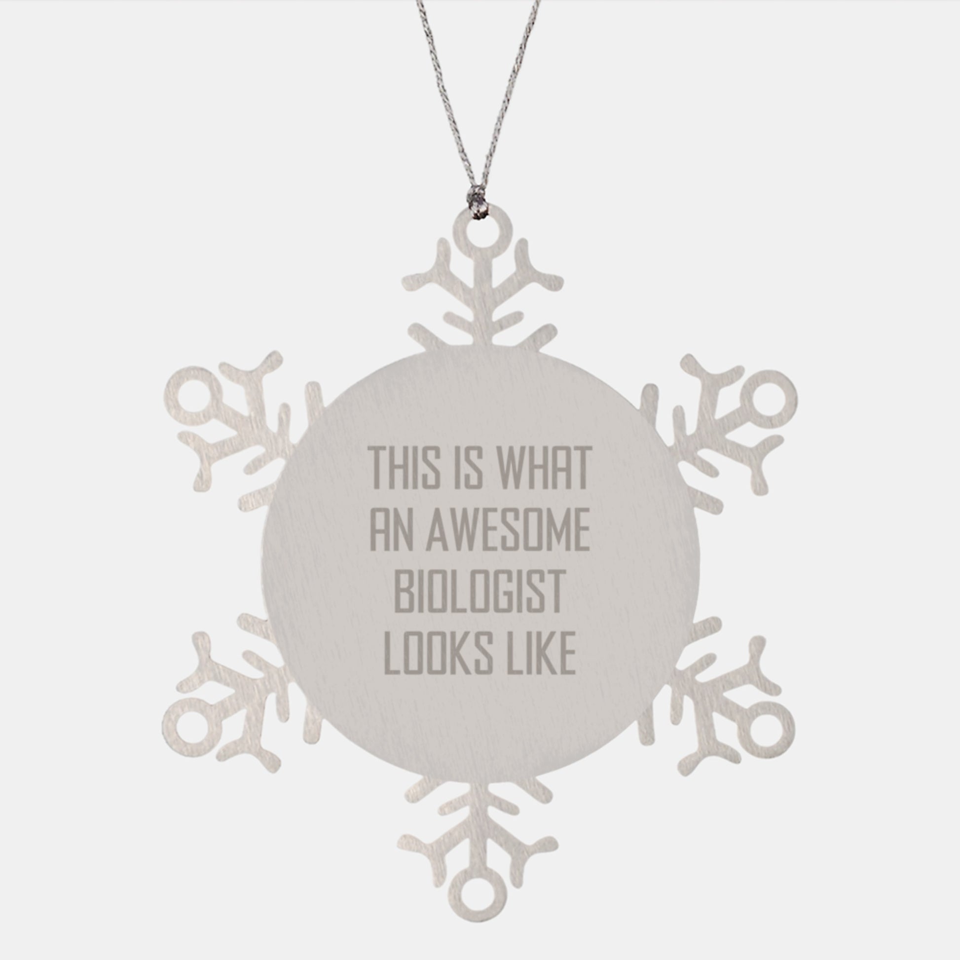 Christmas Gift Surprise Biologist Snowflake Ornament for Teens - Image 1