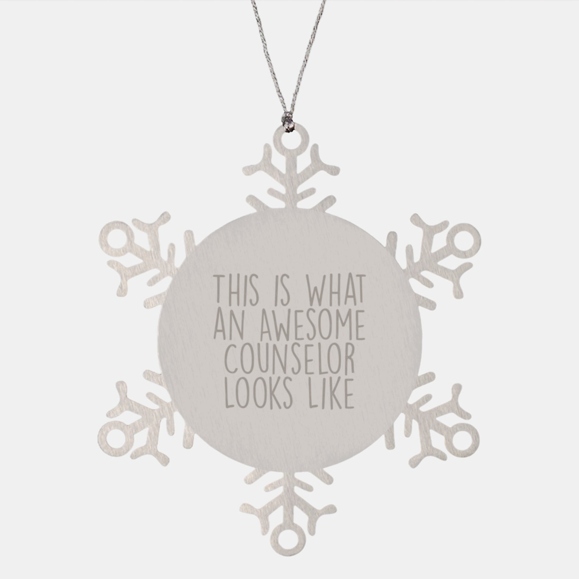 Counselor Snowflake Ornament Essential for a Best Friend Christmas Gift - Image 1