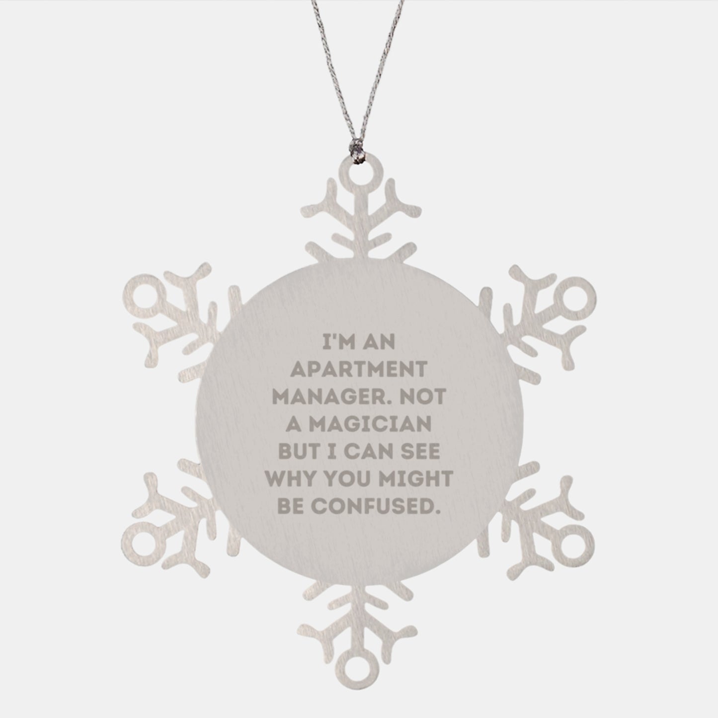 Steel Snowflake Ornament for Coworkers Idea – Apartment Manager Gift - Image 1