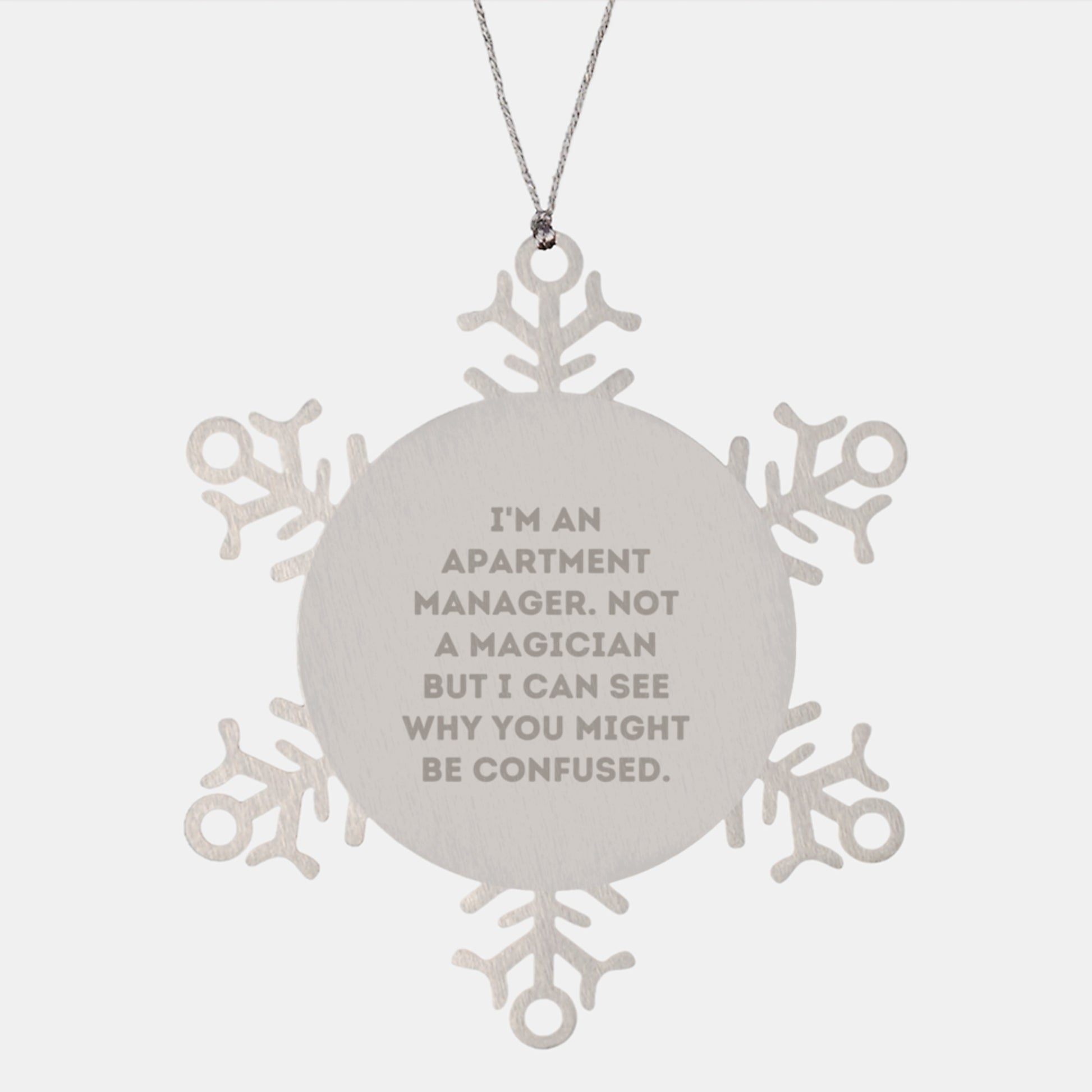 Steel Snowflake Ornament for Coworkers Idea – Apartment Manager Gift - Image 1