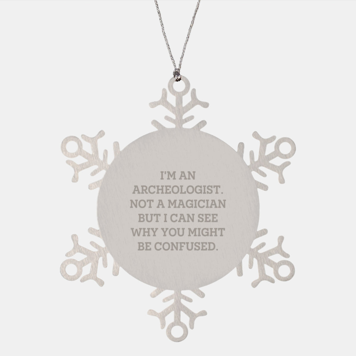 Archeologist Keepsake Snowflake Ornament for Him Christmas Gift - Image 1