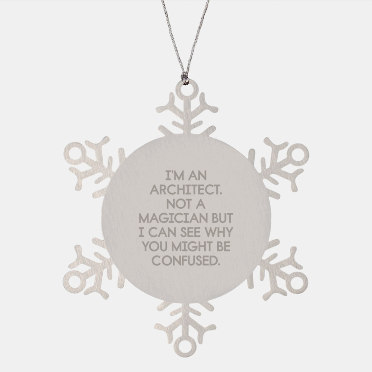 Architect Snowflake Ornament for Coworkers Idea Funny Christmas Unique Gift - Image 1