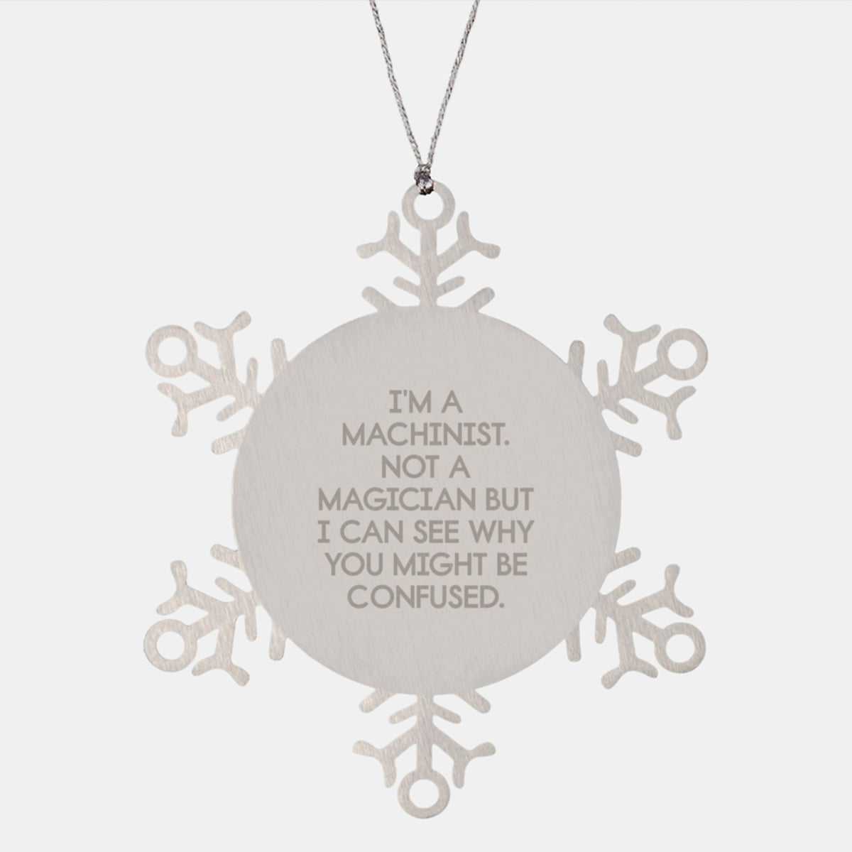 Machinist Keepsake Snowflake Ornament for Him Christmas Gift - Image 1