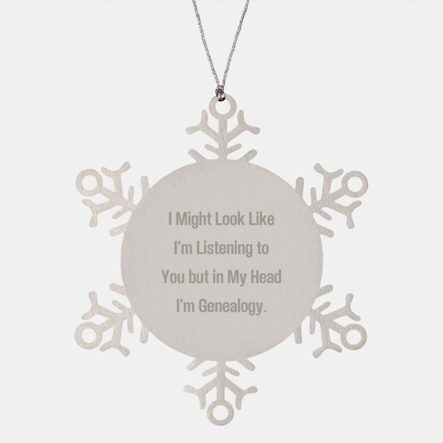 Christmas Gift for Her Genealogy Snowflake Ornament Premium Shiny - Image 1