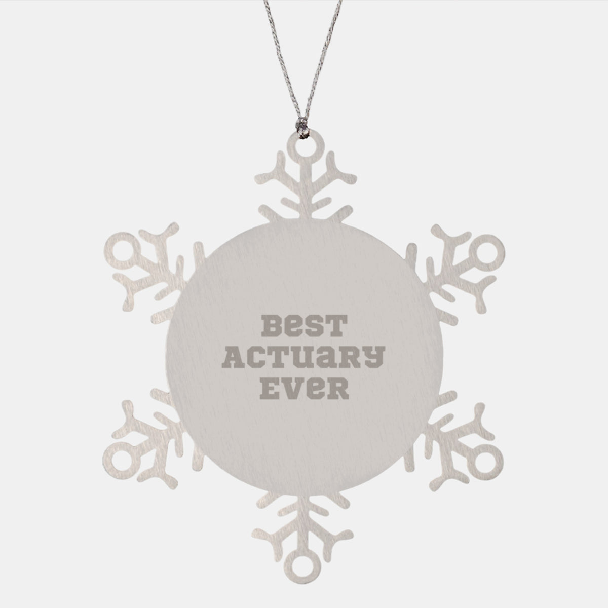 Actuary Snowflake Ornament for a Colleague Companion Christmas Gift - Image 1