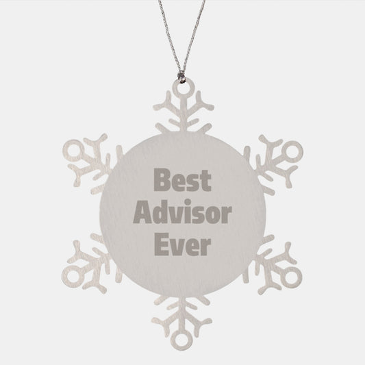 Advisor Snowflake Ornament for Him Best Advisor Ever Christmas Unique Gift - Image 1