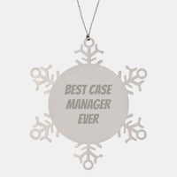 Load image into Gallery viewer, Funny, Inspirational Snowflake Ornament Gifts from Family to Case Manager, Best Case Manager Ever Christmas Unique Gifts - Image 1
