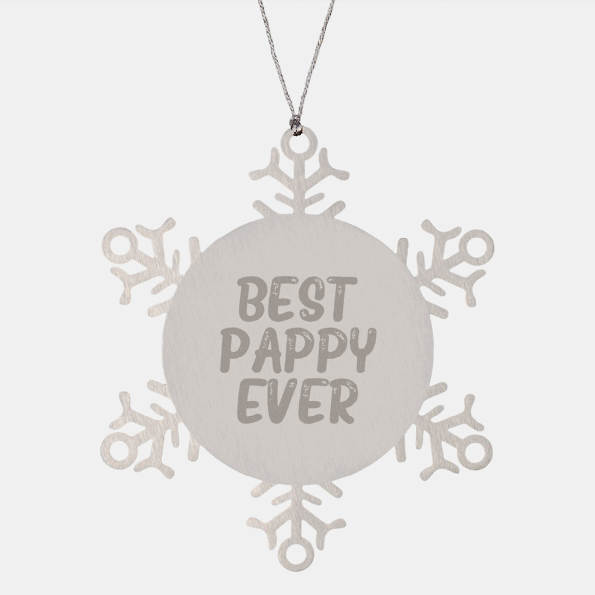 Pappy Snowflake Christmas Ornament Best Pappy Ever Gift for Friends - Image 1