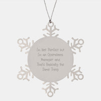 Load image into Gallery viewer, Funny Christmas Unique Gifts for Operations Manager Snowflake Ornament - Image 1
