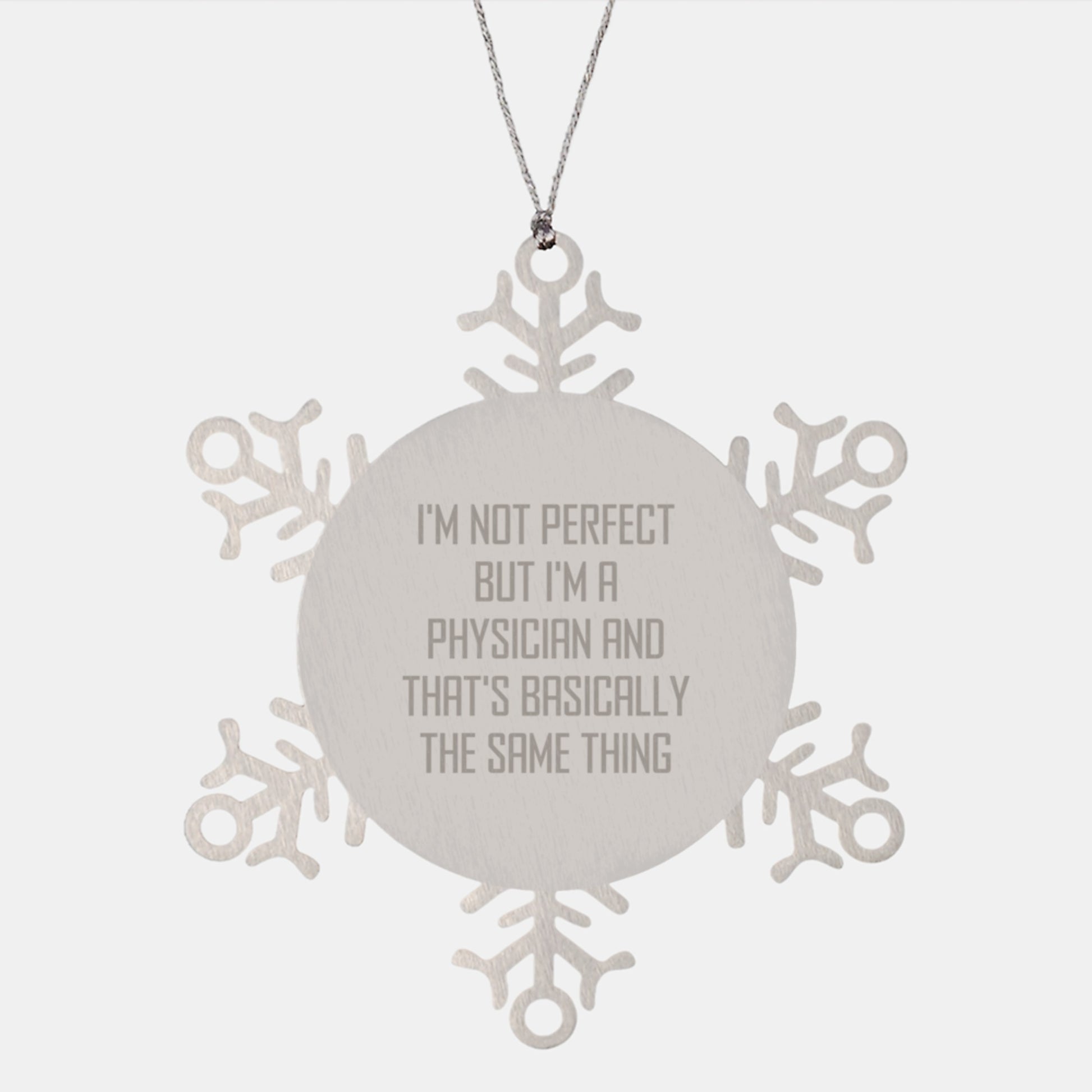 Christmas Gift for Her Physician Snowflake Ornament Present - Image 1