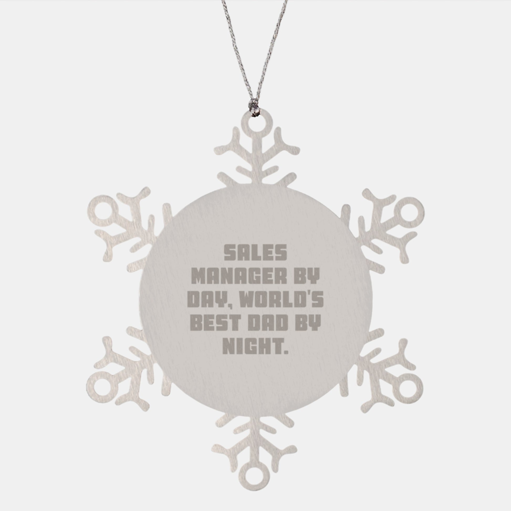 Playful Sales Manager Snowflake Ornament for Coworkers Christmas Gift - Image 1