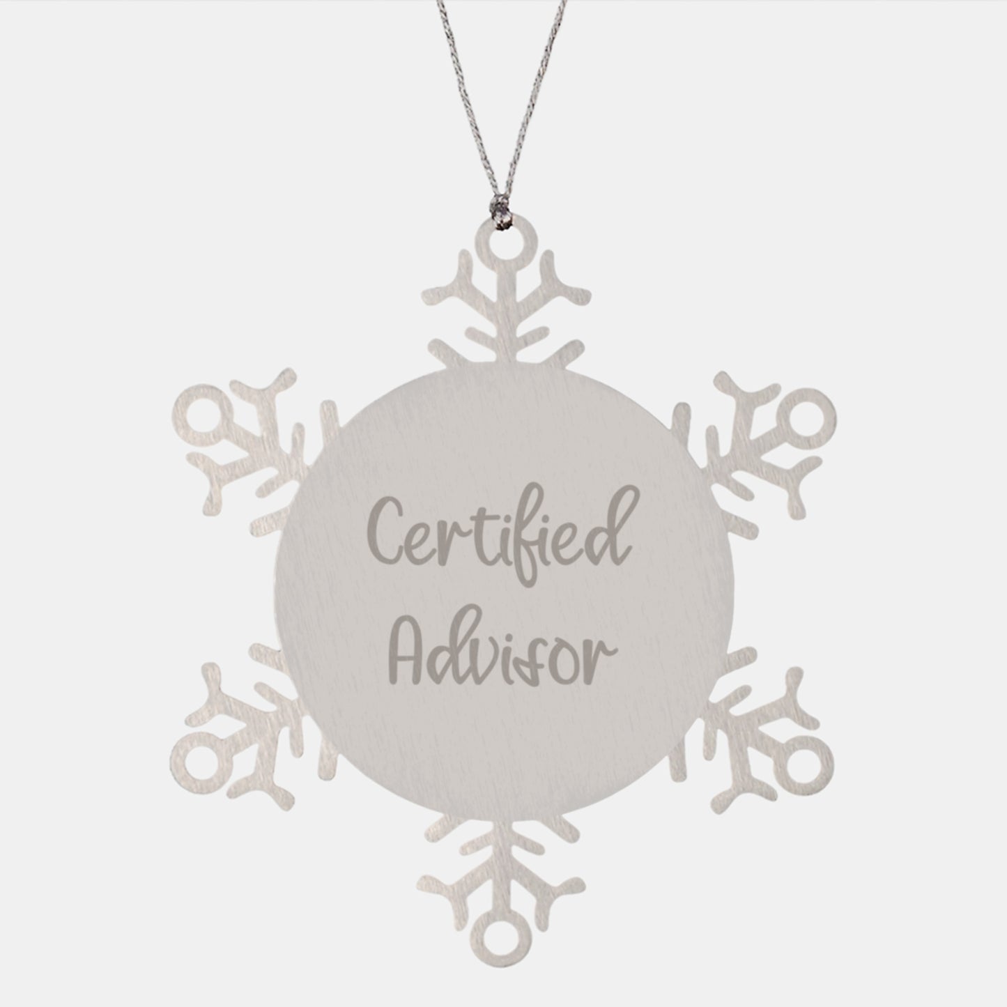 Funny Advisor Gifts from Men to Women Advisor Snowflake Ornament for Christmas Unique Gifts - Image 1