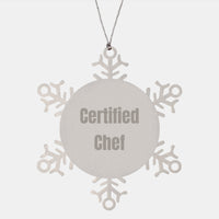 Load image into Gallery viewer, Gifts from Friends to Certified Chef, Funny Snowflake Ornament for Chef, Unique Christmas Unique Gifts for Men - Image 1
