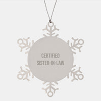 Load image into Gallery viewer, Gifts from Family Members, Funny Sister-in-law Snowflake Ornament, Unique Christmas Unique Gifts for Sister-in-law, Sister-in-law Sisterly Love - Image 1
