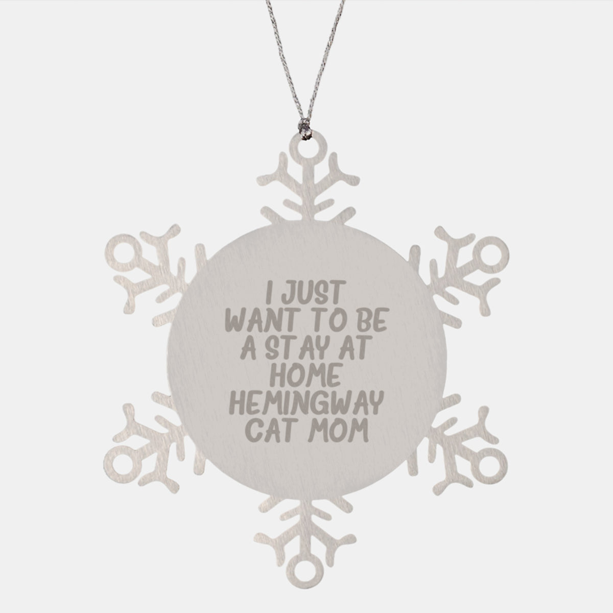 Hemingway Cat Mom Snowflake Ornament Gifts from Friends to Family - Image 1