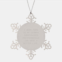 Load image into Gallery viewer, German Shorthaired Pointer Dog Gifts, Inspirational Snowflake Ornament for German Shorthaired Pointer Dog Parents, Christmas Unique Gifts from Men to Family - Image 1
