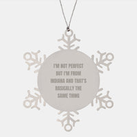 Load image into Gallery viewer, Unique Gifts from Indiana - Snowflake Ornament with Funny Quote, Perfect for Indiana Lovers, Christmas Unique Gifts for Men, Women, Friends, Family - Image 1
