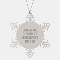 Load image into Gallery viewer, Funny Loan Officer Snowflake Ornament Gifts from Friends, Loan Officer Christmas Unique Presents for Him Her - Image 1
