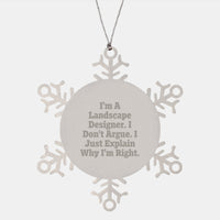 Load image into Gallery viewer, Funny Landscape Designer Gifts from Friends for Christmas Snowflake Ornament - Image 1
