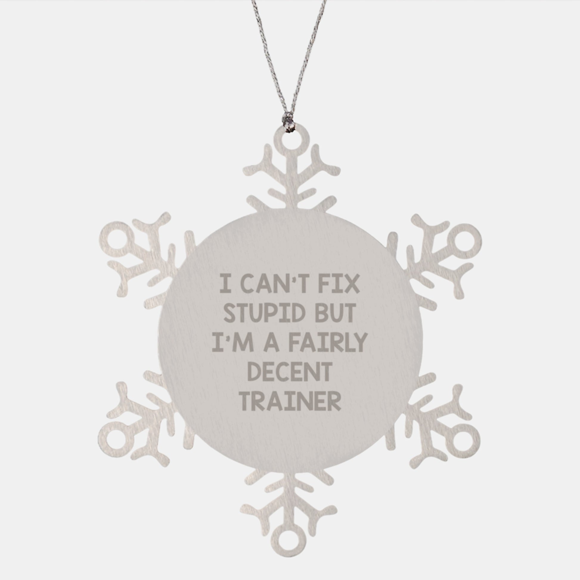 Funny Trainer Snowflake Ornament Gifts from Men to Coworkers for Christmas - Image 1