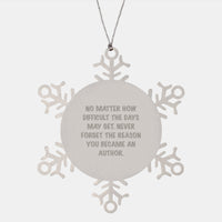 Load image into Gallery viewer, Author Gifts from Friends - Snowflake Ornament with Inspirational Quote for Men, Women, and Family - Unique Christmas Unique Gifts for Authors, Coworkers, and Friends - Image 1
