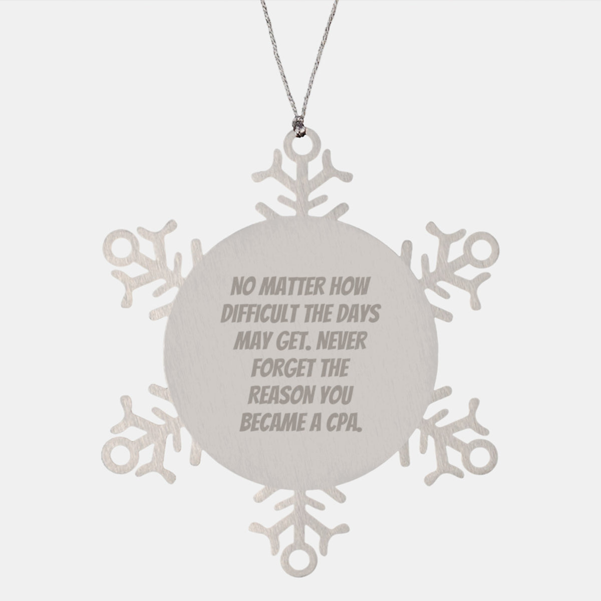 Inspirational CPA Snowflake Ornaments Gifts from Friends for Christmas - Image 1