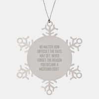 Load image into Gallery viewer, Inspirational Microbiologist Gifts for Friends, Snowflake Ornament with Quote, Gifts from Coworkers, Christmas Unique Presents - Image 1
