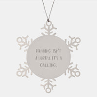 Load image into Gallery viewer, Funny Running Quotes Snowflake Ornaments Gifts from Friends for Women, Men Christmas Unique Gift Ideas for Runners - Image 1
