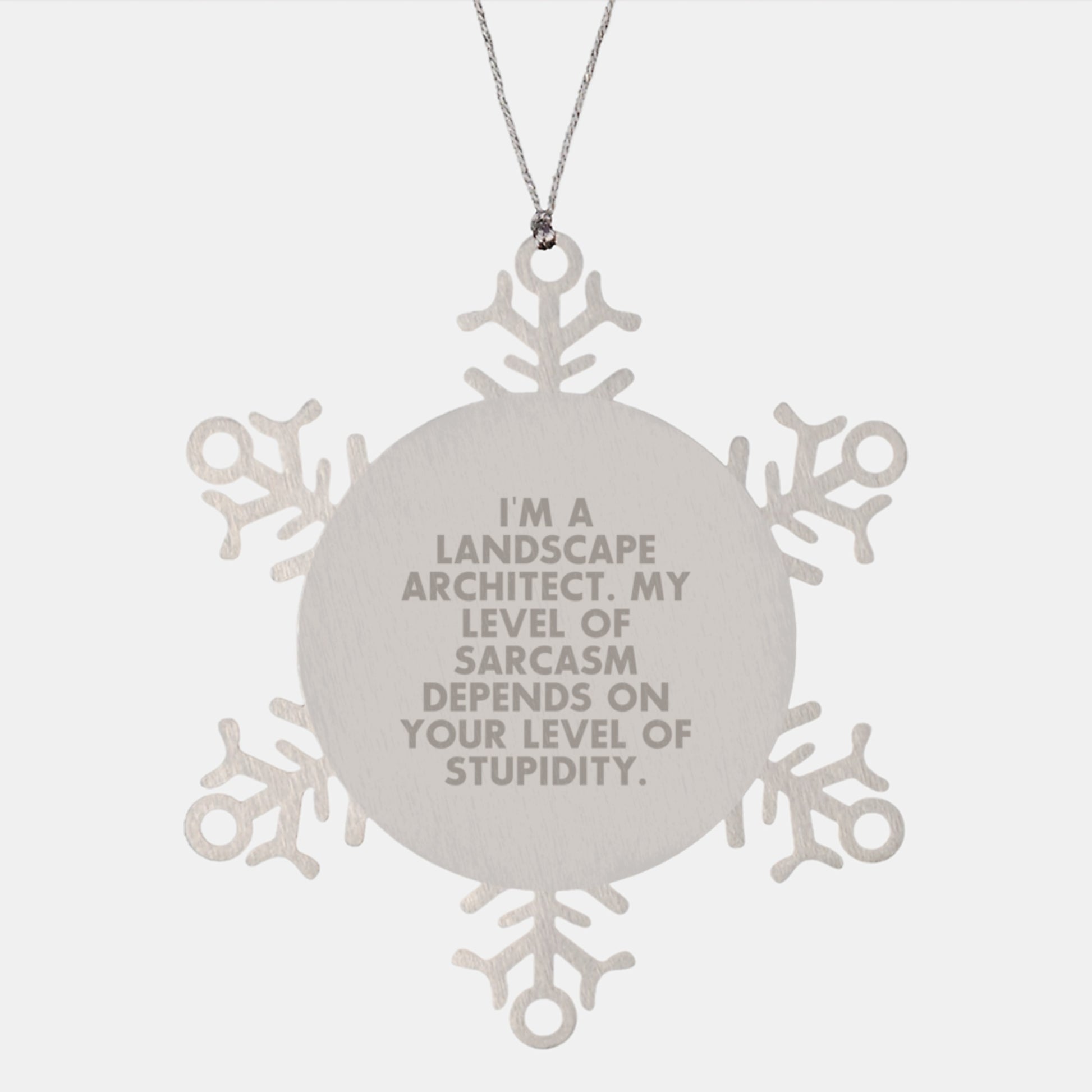 Funny Landscape Architect Snowflake Ornament Gifts from Friends to Coworkers at Christmas Unique - Image 1