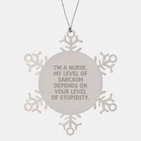 Load image into Gallery viewer, Funny Nurse Snowflake Ornament Gifts from Friends, Cute Christmas Unique Gifts for Nurse, I&#39;m A Nurse Quotes Snowflake Decorations - Image 1
