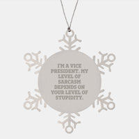 Load image into Gallery viewer, Funny Vice President Gifts from Friends, Unique Snowflake Ornament for Vice President, Christmas Unique Gifts - Image 1
