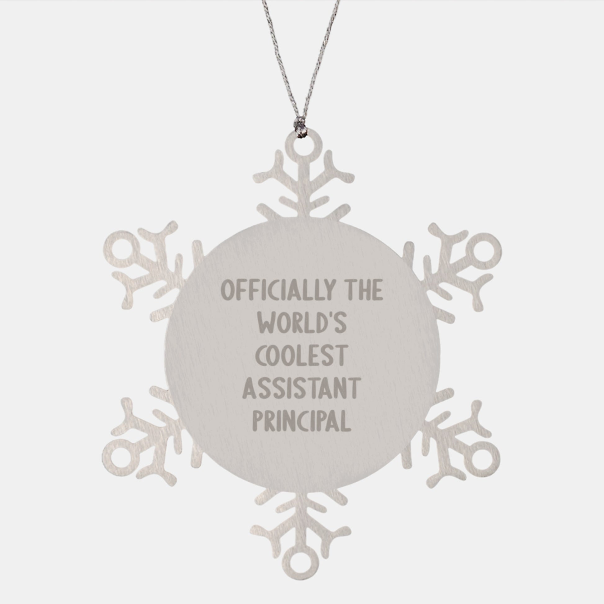 Funny Assistant Principal Snowflake Ornament, Gift from Friends to Assistant Principal, Christmas Unique Gifts for Men - Image 1