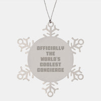 Load image into Gallery viewer, Gifts from the World&#39;s Coolest Concierge - Funny Snowflake Ornament for Concierge at Christmas, Unique Concierge Gifts for Men, Women, Friends, Family - Image 1
